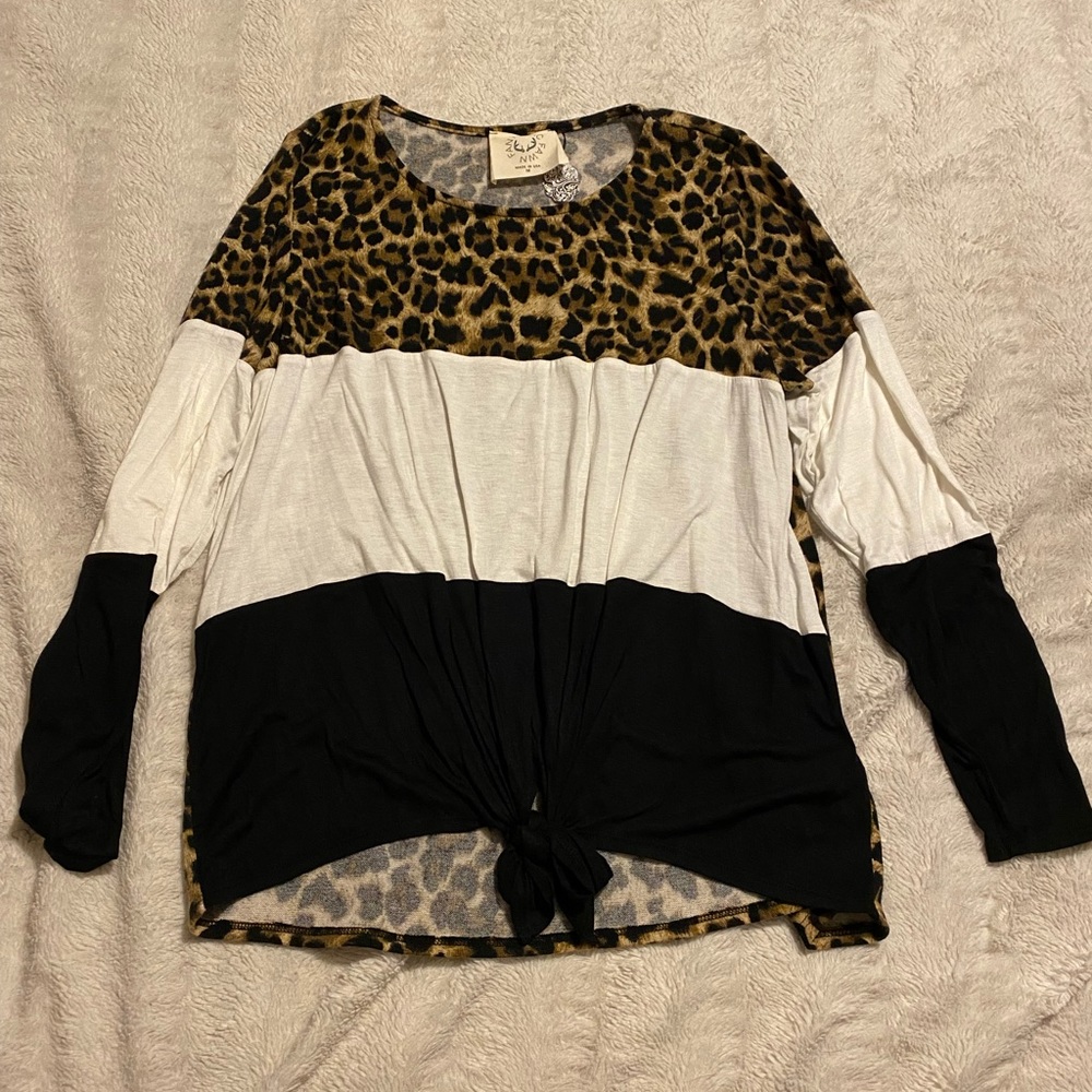 Long Sleeve Leopard Top